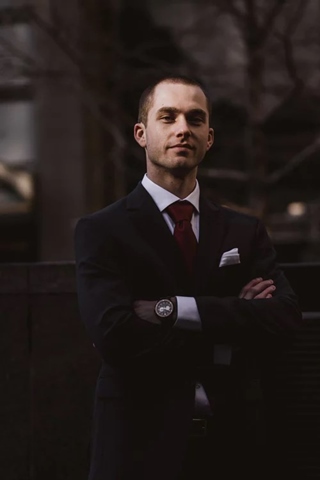 Manager in business suit