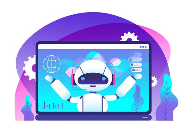 Chatbot on computer