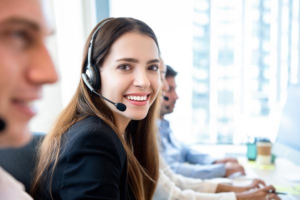 Happy Customer Service Representative